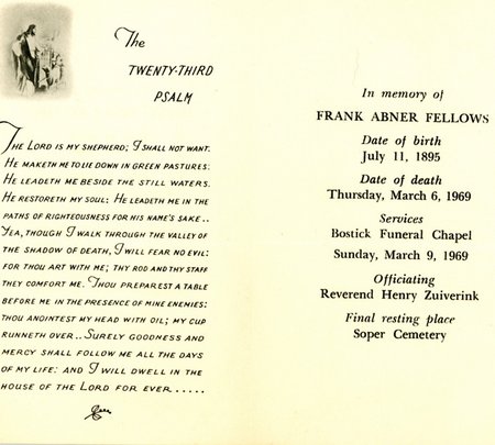 fellows frank memorial card